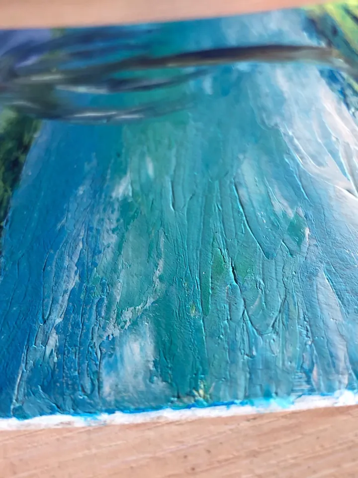 Original oil painting marine scenery beach