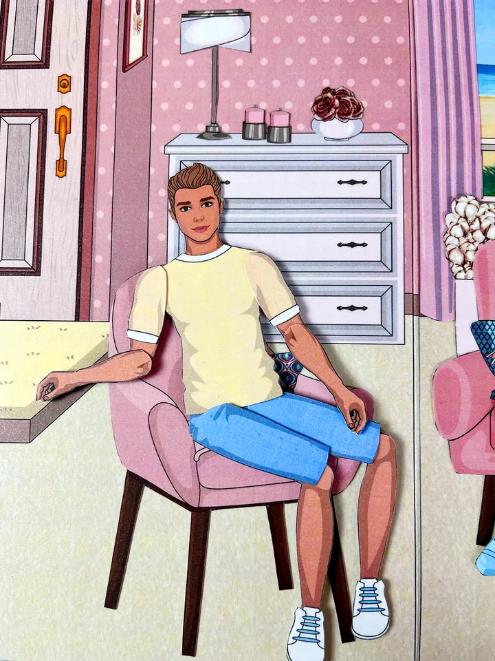 Paper Barbie and Ken Dream House in album