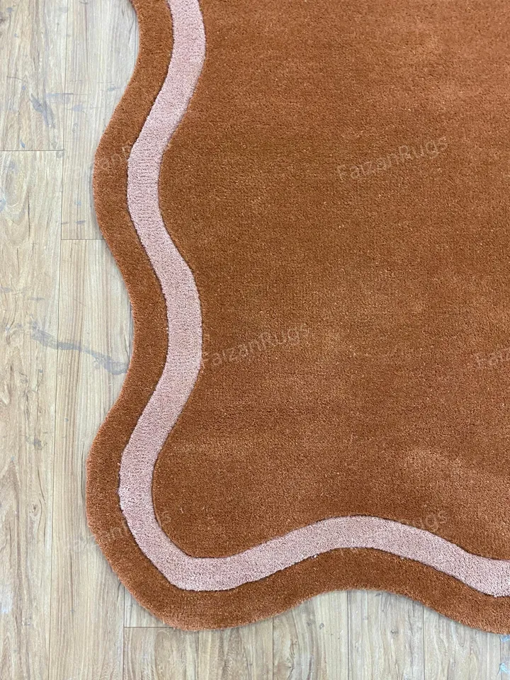 Buy an 8x10 Irregular Cinnamon-Shaped Rug, Handmade Area Rug, Rug for Home, Bedroom Rug, kids' Rug, or Custom Rug in 3x5, 4x6, 5x7, 6x9