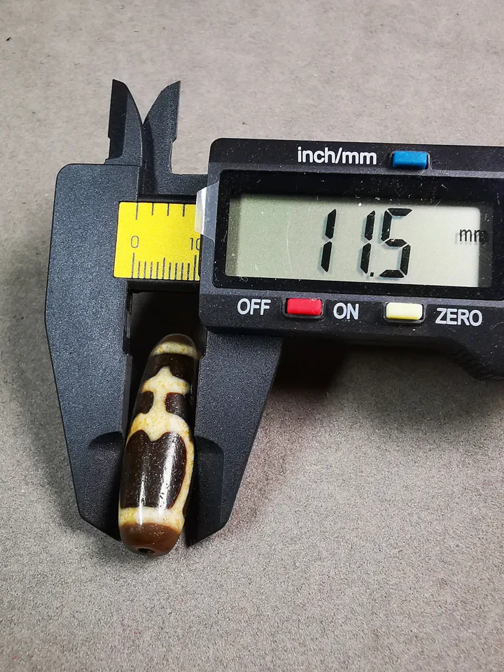 Gandhanra Tibetan Longevity Treasure Vase Dzi Bead,Tibetan Chung,Wealth Amulet,Small Size 36*11 mm