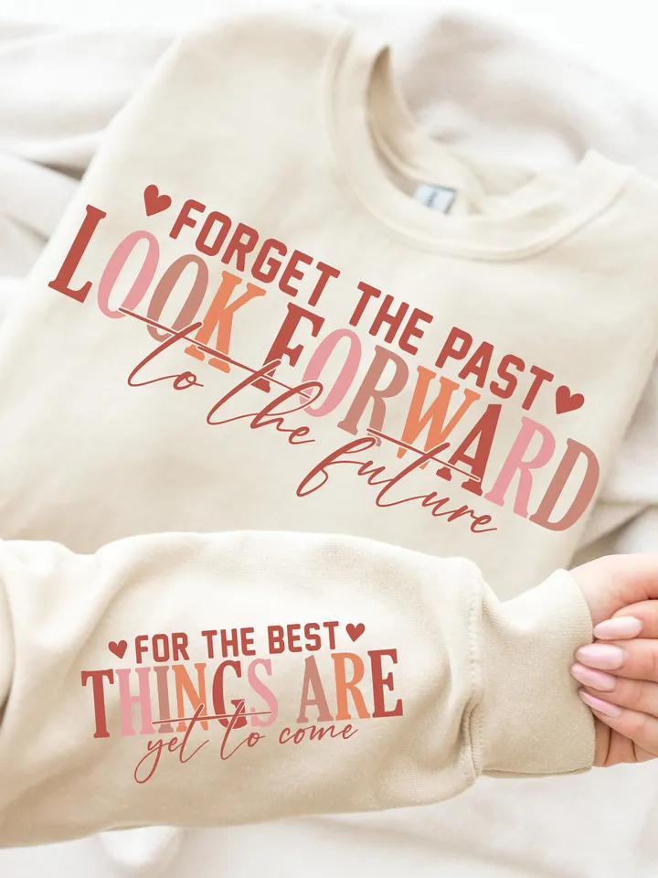 Forget the Past Look forward to Future Svg Png, Boho Self Love Svg, Motivational Sleeve Shirt Svg, Boho Quote Self Care Svg, Png File