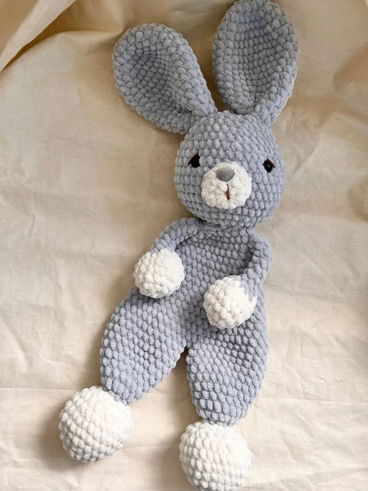 Crochet bunny lovie pattern Crochet rabbit cuddle toy tutorial amigurumi snuggle bunny pattern