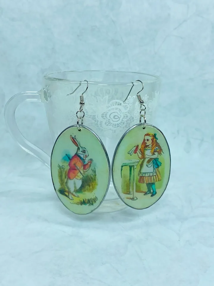 Handmade earrings. UV resin. Individual design.