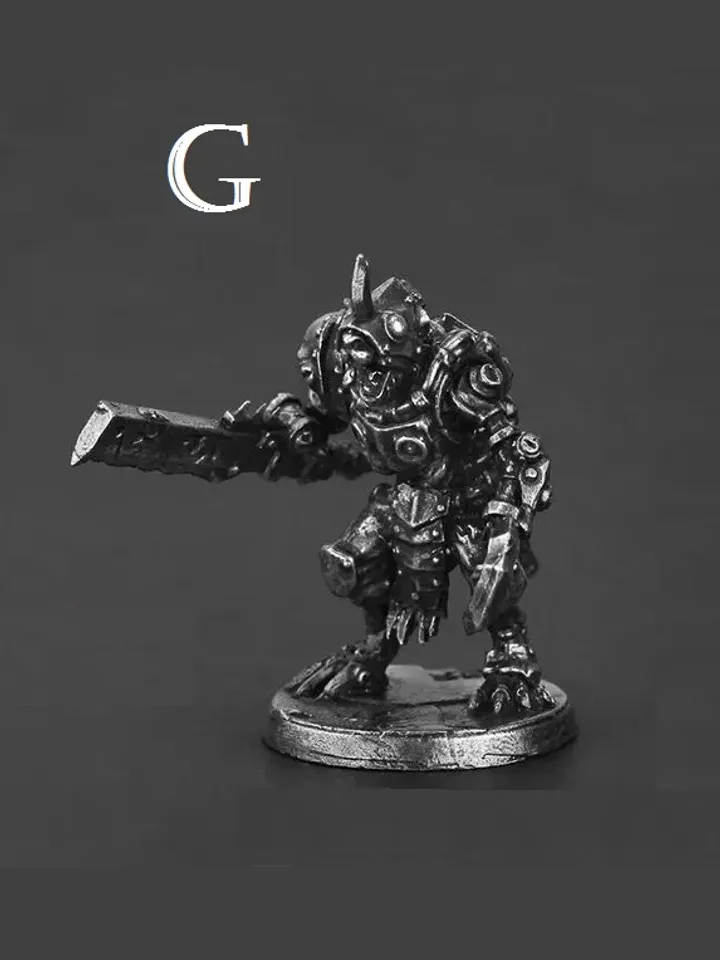 Mechanical Mice Troop Models, copper miniatures, tabletop wargaming fantasy miniature figures.