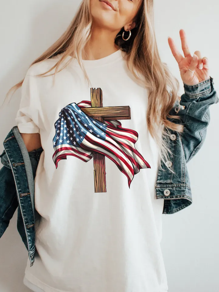 Christian American Sublimation,4th of july png, Independence Day png, Christian 4th of July Png, Jesus Lover America Png, Jesus png,