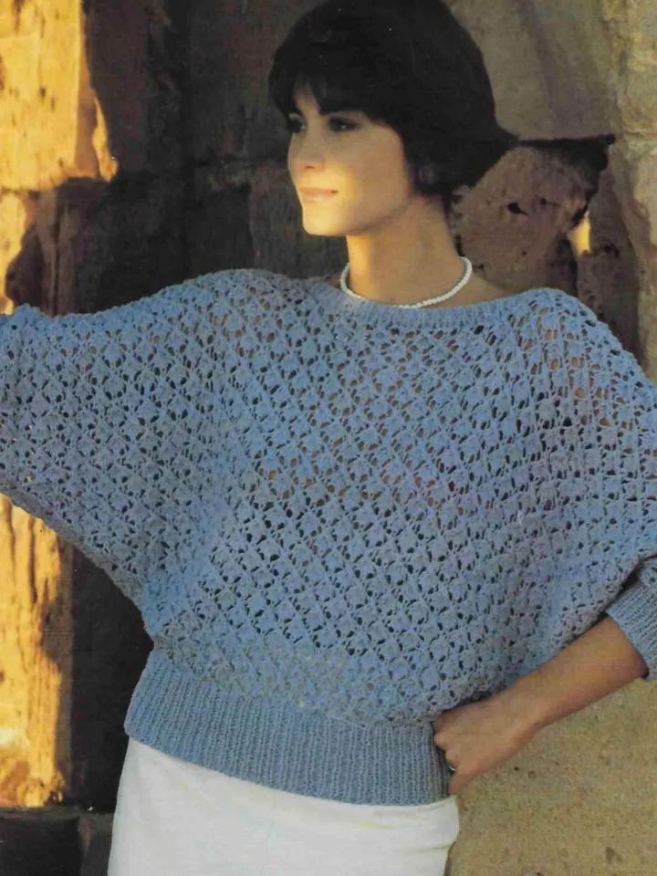 Knitting pattern sweater Set 3 X pattern Women Sweater Knitting ,Pattern Ladies Short Batwing Sleeveless Vest Knitting