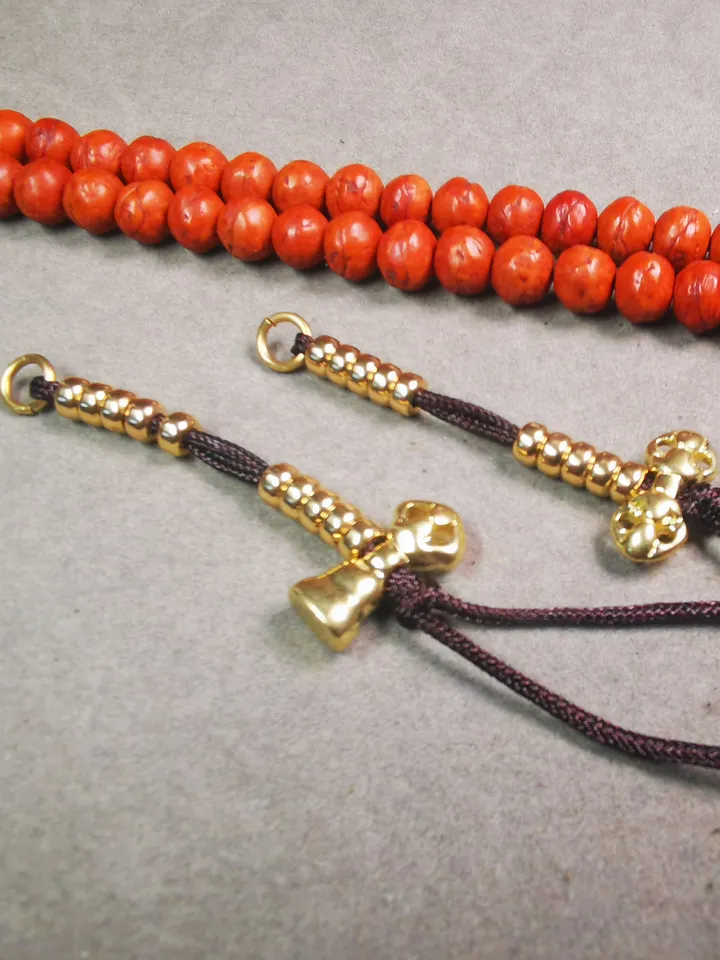 Gandhanra Handmade Tibetan Buddhist Mala Counters,Prayer Bead Counters,with Dorje and Vajra Pendant,Made of Brass