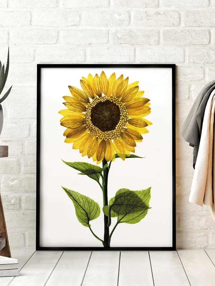 Watercolor poster SUNFLOWER (DIGITAL)