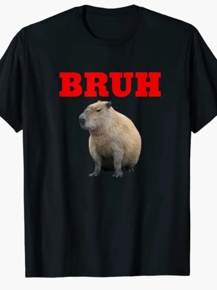 Bruh Capybara Meme Brother Funny Tshirt
