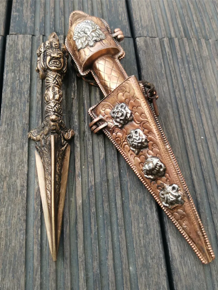 Gandhanra Powerful Vintage Dorje Phurba,Kila,Kilaka,Hindu and Buddhist Ritual Implement,Weapon of the Godhead,Handmade in Nepal