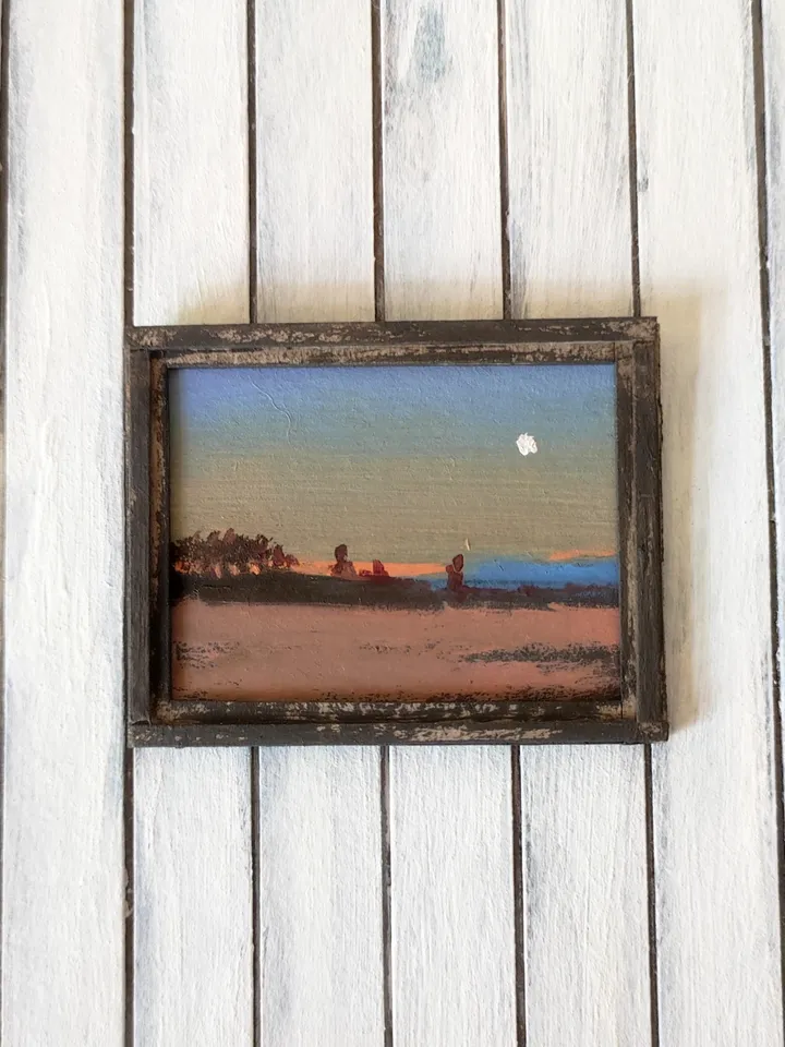 Set of Miniature Oil Paintings for Dollhouses Scale 1/6