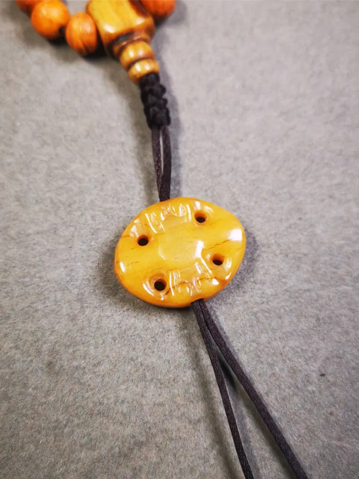 Gandhanra Handmade Tibetan Yak Bone Carved Vajra Bead Amulet for Mala,Prayer Beads,Jewelry Accessories