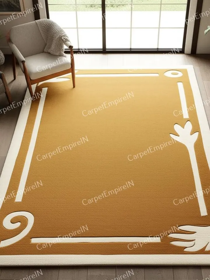 Buy 9x12 Leaf Design Area Rug Hand-Tufted 100% Wool Handmade Carpet for Home, Bedroom Rug, Living Room Rug, kids rug, yellow rug, blue rug