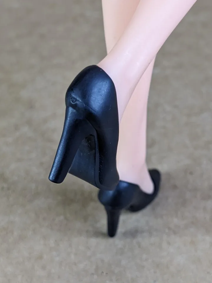 Classic black heels shoes for 30 cm fashion female dolls