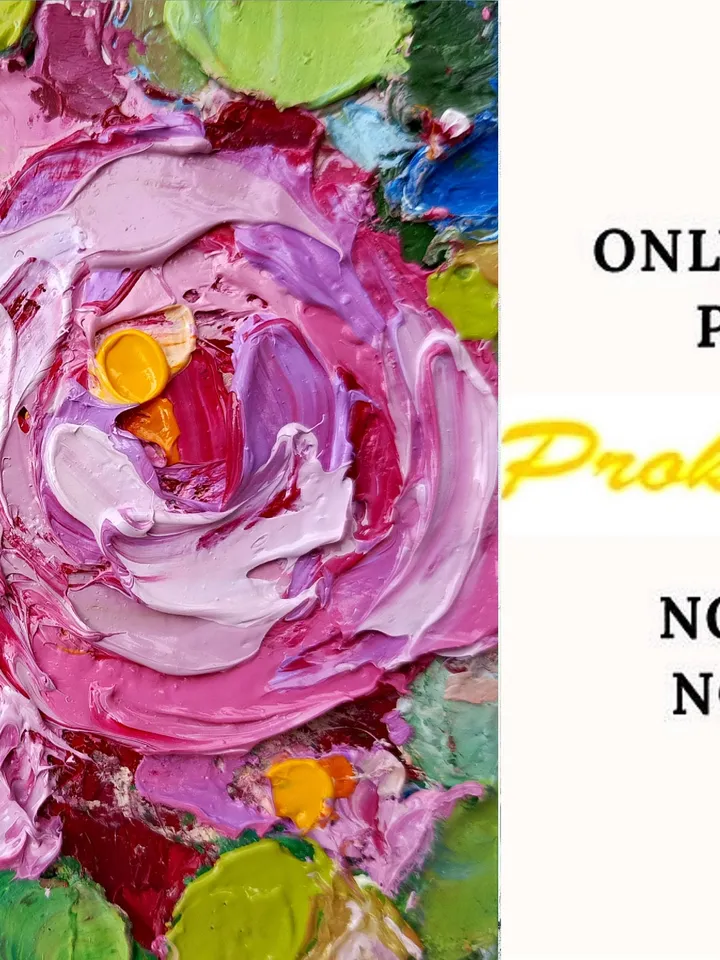 Peony Painting Flowers Original Art Impasto Painting Flower Peonies Small Flowers Wall Art by ArtProkopaloSv