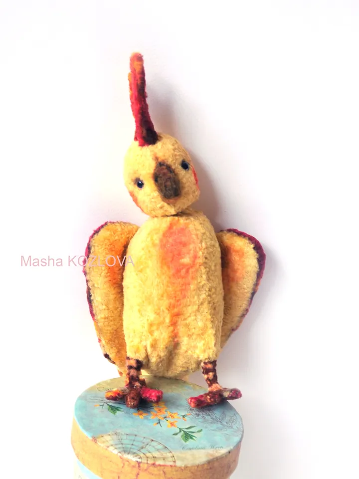 PDF Sewing Pattern 12" Parrot/ parakeet bird pattern popinjay/ artist teddy bear friend cockatoo bird sewing instruction