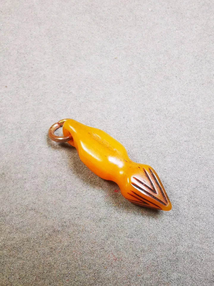 Gandhanra Tibetan Bone Carved Phurba Amulet, Ritual Implement Pendant