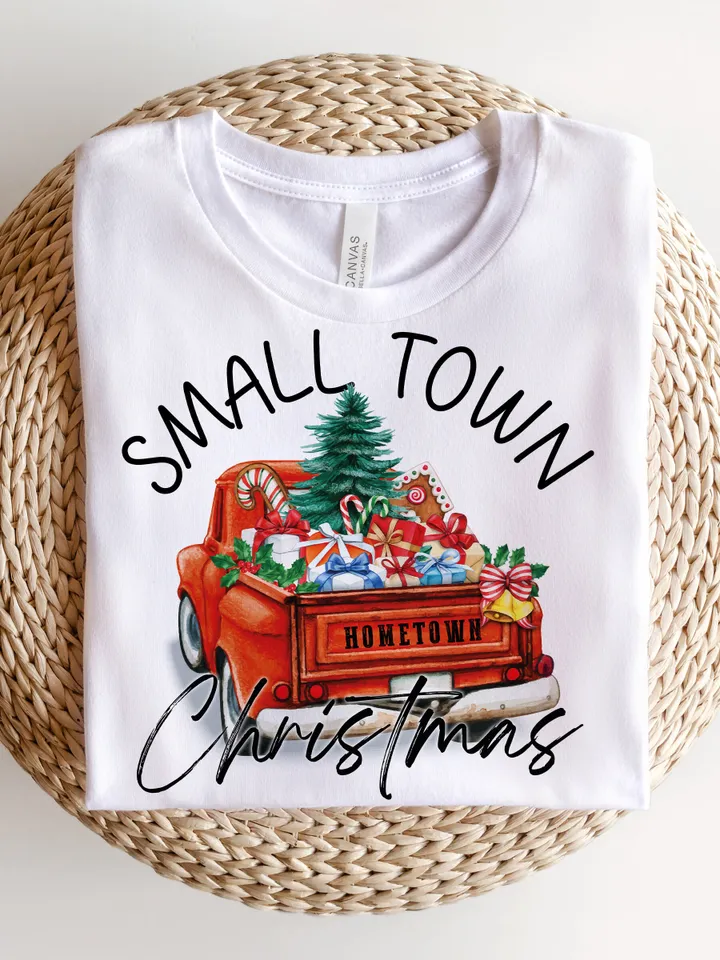 Small Town Christmas PNG-Hometown Christmas-Farm Fresh Christmas Trees png-Blue Truck-Christmas Truck png-Vintage-Christmas Tradition