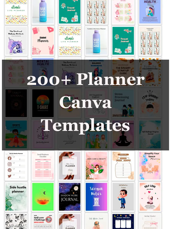 200+ Premium Canva Editable Planner Templates having 12,000+ Pages &
Unrestricted PLR Rights