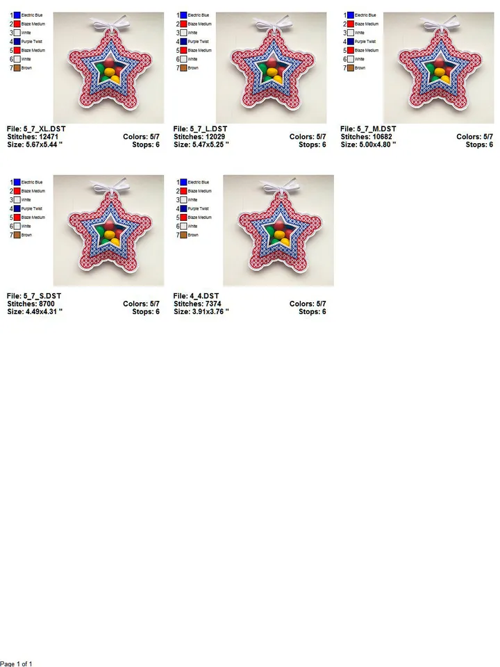 In The Hoop Machine Embroidery design ITH Peekabo Bag American Star USA Patriotic 4th of July Treat Bag ITH Pattern.