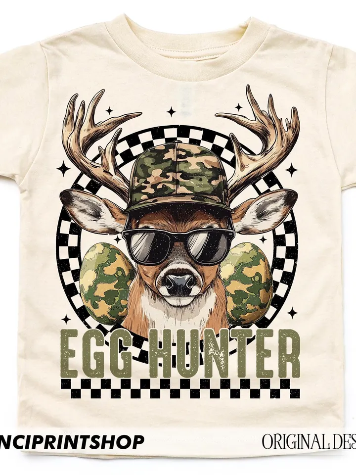 Deer Hunter Sublimation Png, Easter Kids png, Toddler Easter png, Deer Buck Backward Cap Hunting Png, Egg Hunter, Boys Easter Png, Boy png