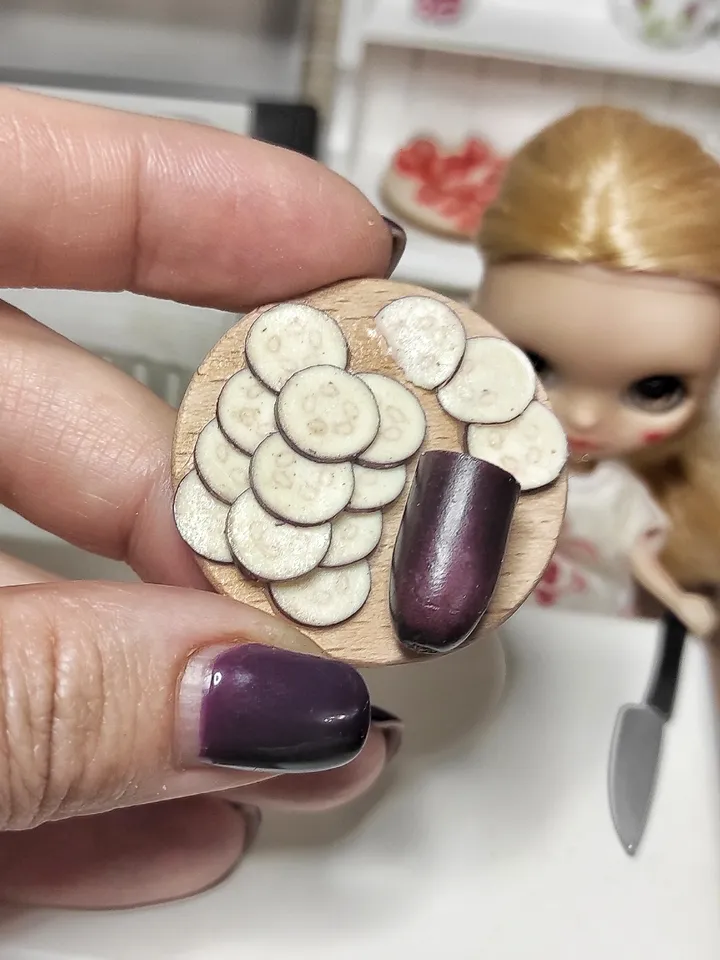 Vegetables for dolls, Little food, polymer clay eggplant, tiny vegetables, miniature, dollhouse decor, mini food