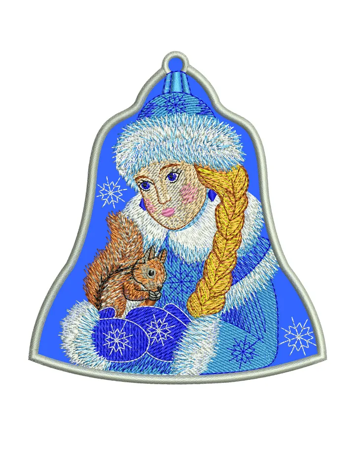 Embroidery design of the decor "Snow girl"