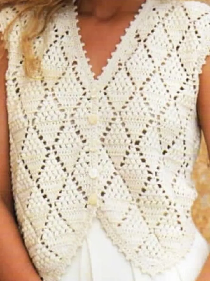 Waistcoat pattern, vest crochet, crochet waistcoat, women waistcoat PDF