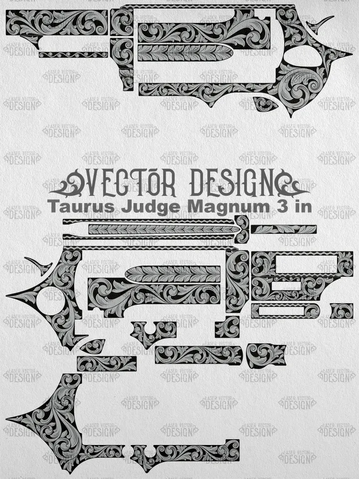 VECTOR DESIGN Taurus Judge Magnum 3 in Scrollwork