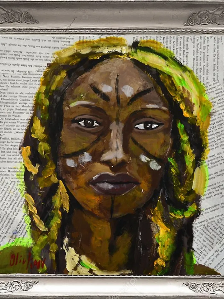 African American Woman Art African Girl Painting Portrait Wall Art