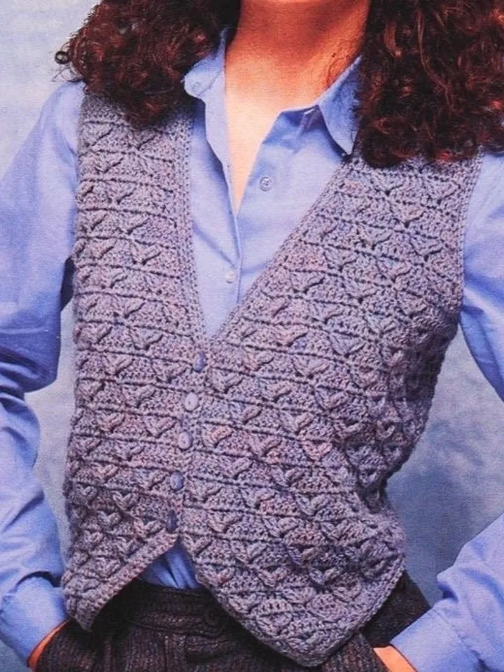 Waistcoat crochet pattern, vest crochet pattern , women waistcoat pdf