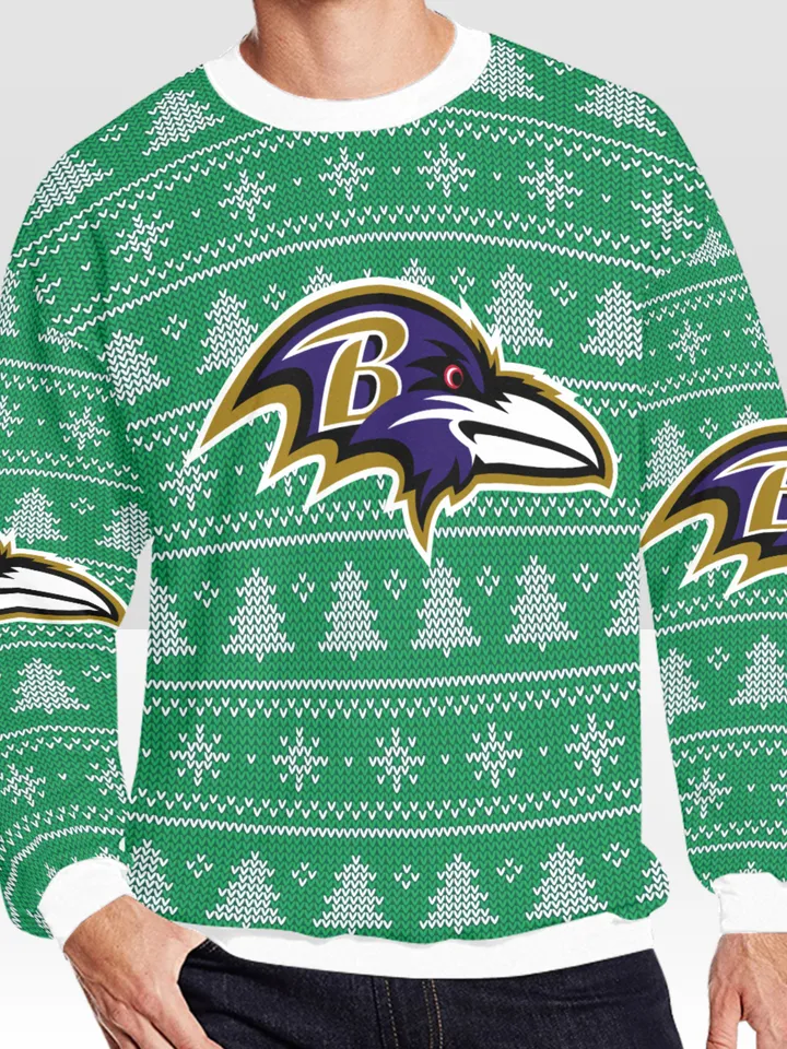 Baltimore Ravens Ugly Christmas Sweater, Christmas Sweatshirt
