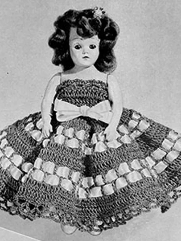 Vintage Crochet Pattern Dress for Doll Anne Doll Pattern Digital Download PDF