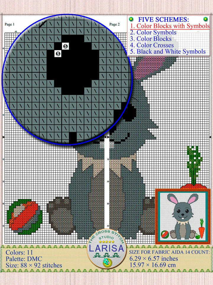 Hare Cross Stitch Pattern | Enchanting Hare Cub Chart