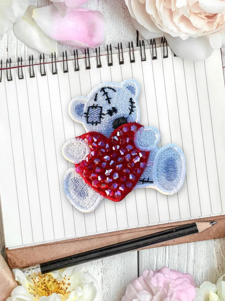 Free Standling Lace Machine Embroidery Design Teddy Bear Brooch Jewelery Embroidery Pattern FSL embroidery pattern
