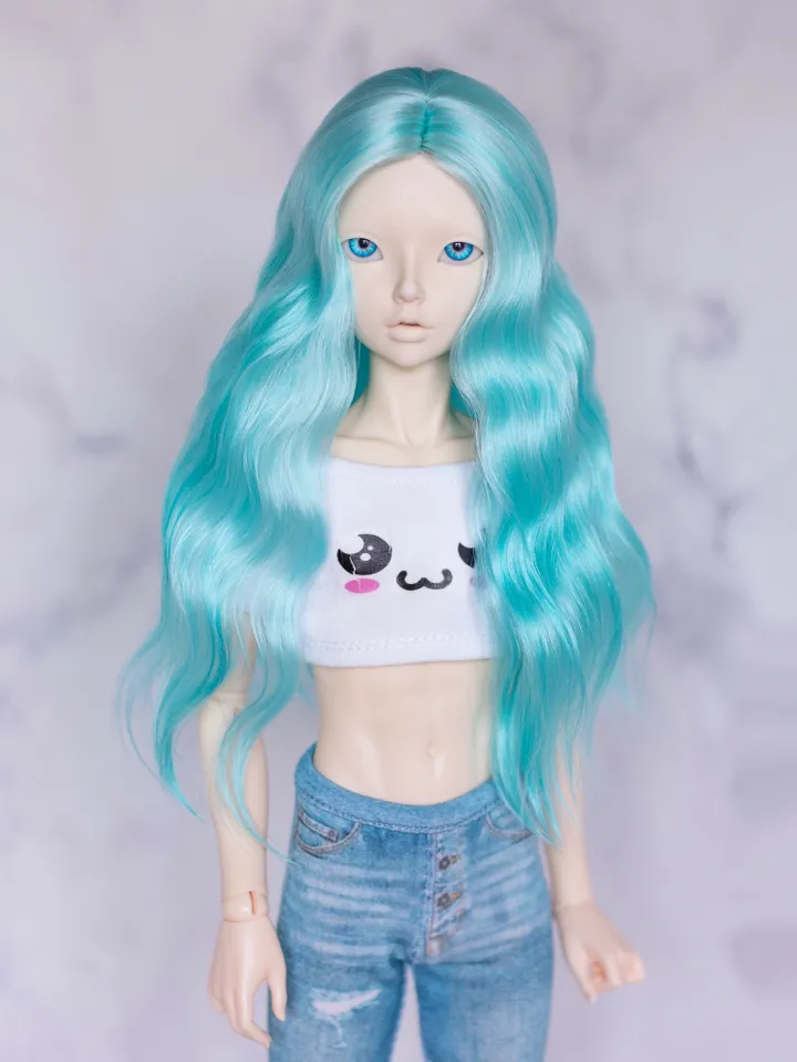 Turquoise angora wig for Minifee
