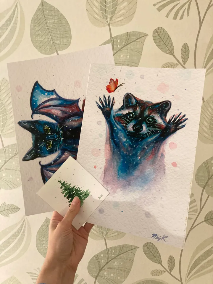 Black Cat Print Bat Cat Art Print Bat Lover Gift Gothic Poster Fairycore Wall Decor