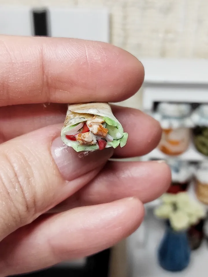 Fast food for dolls, shawarma, Realistic doner kebab, sandwich for dolls, mini food, food for dolls, small food