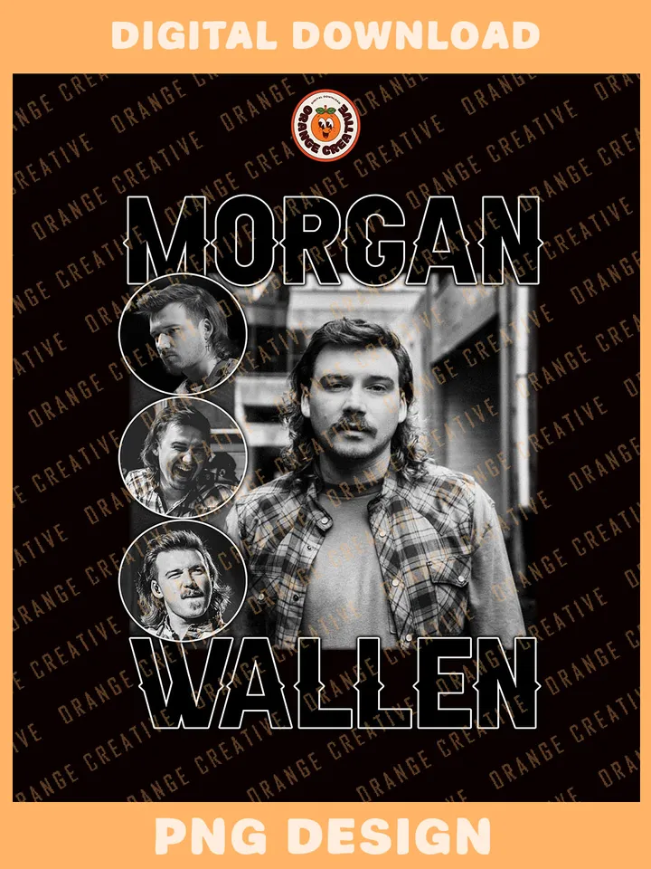 Mor.gan Wallen Retro Bootleg T-shirt PNG, 90s Bootleg Template, Graphic Mor.gan Wallen PNG Files, Custom Bootleg Country Music Tee, Digital Download
