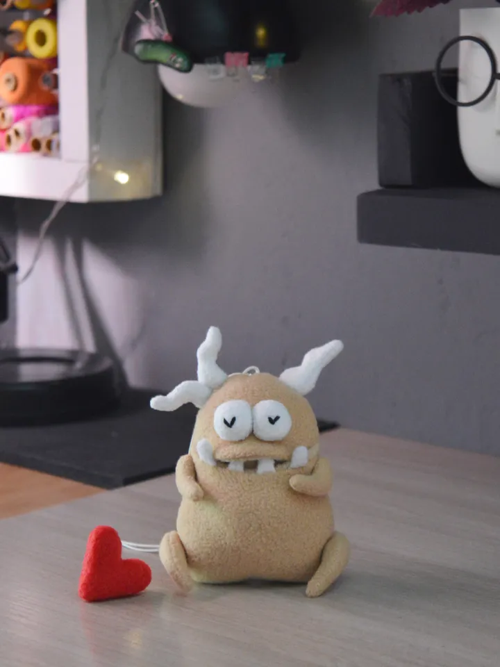 Fleece Plush Potato Pattern β Softie Toy with Secret Mouth