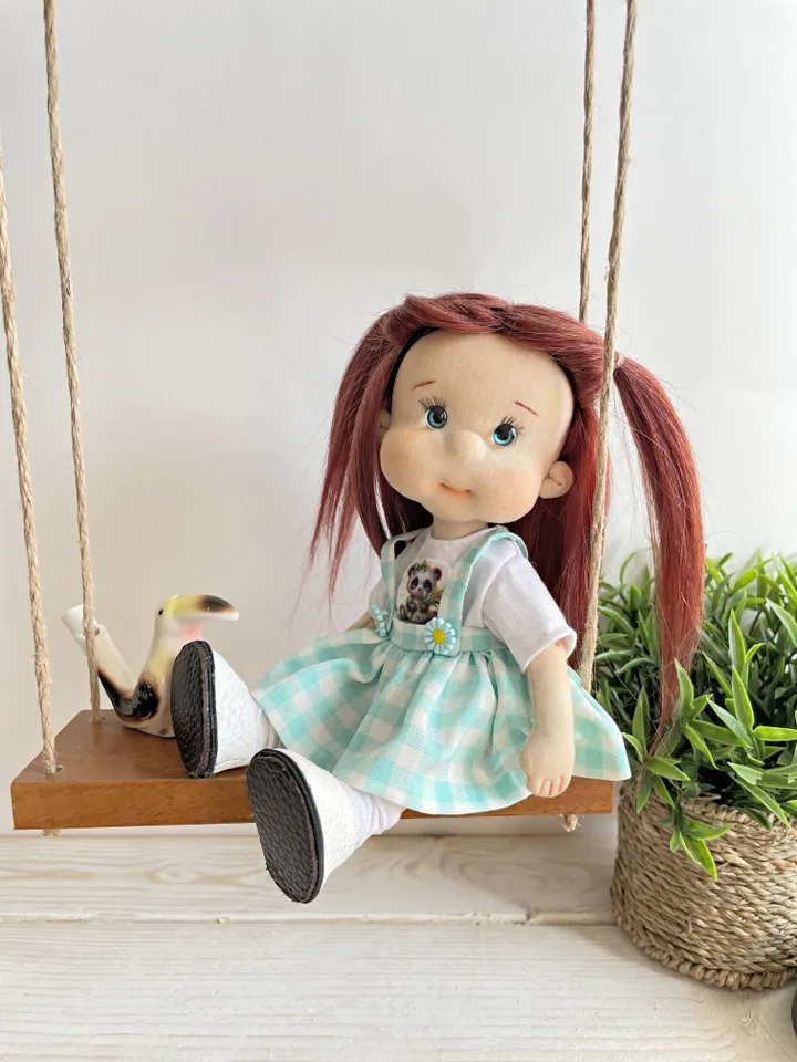 Art Doll Waldorf Doll Inspiration Handmade Textile Doll Birthday Gift for Girl