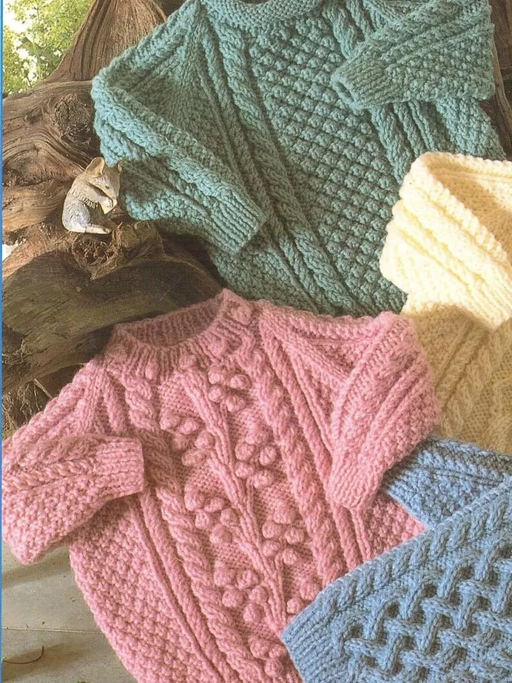Baby sweater Knitting Pattern sweater,  baby sweater, Knitting Pattern Aran Sweaters Jumpers PDF Instant Download