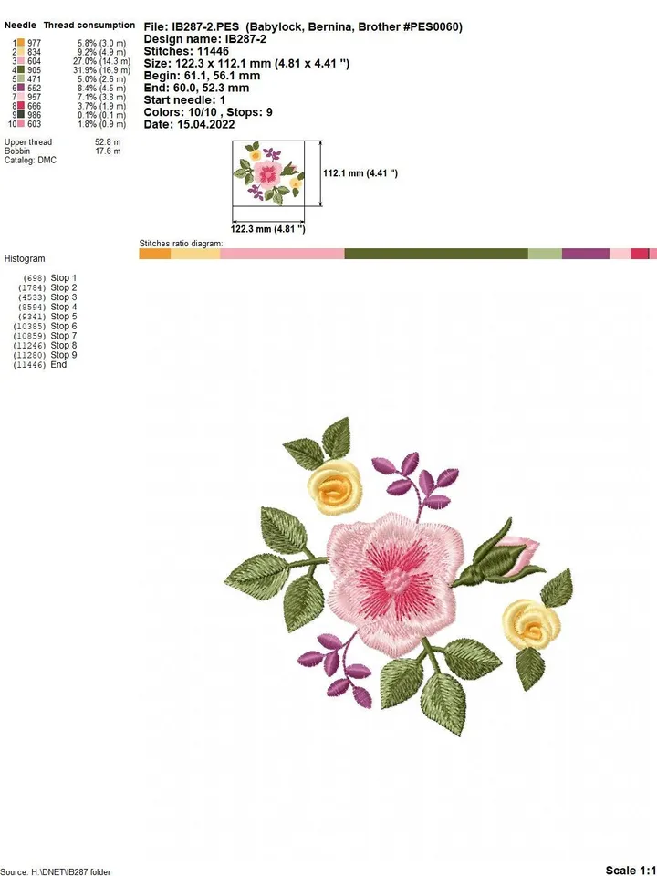 3D Roses set machine embroidery design 3D digital embroidery pattern clothing decor embroidery motif