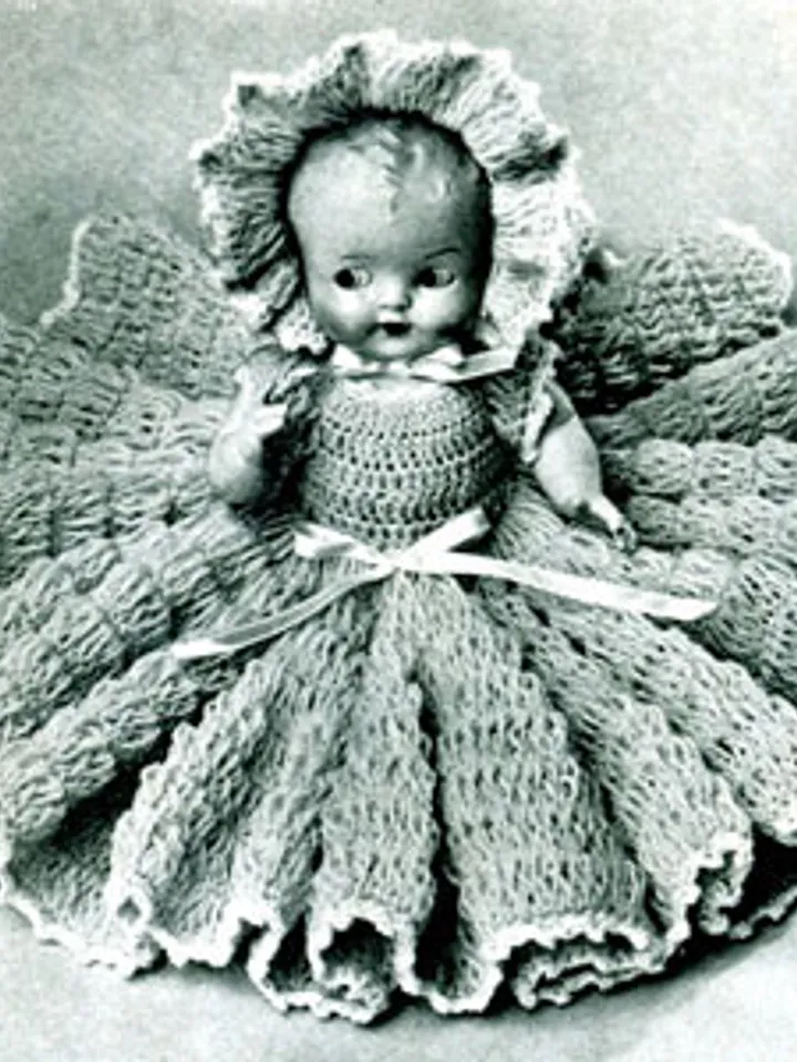 Vintage Crochet Pattern Dress for Doll Doreen Doll Pattern Digital Download PDF
