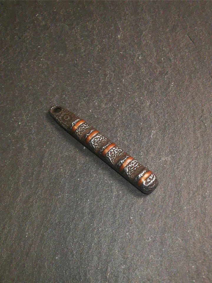 Gandhanra Handmade Tibetan Amulet Pendant,Tibetan Ladder of Heaven, Made of Cold Iron,1.77"