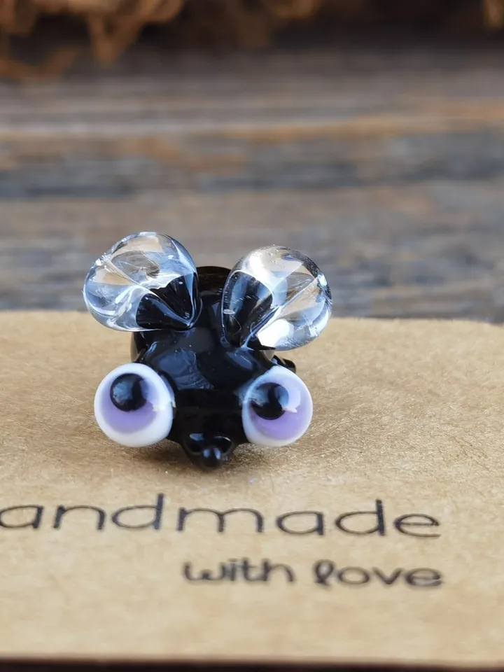 TINY FLY insect figurine Glass fly Miniature fly glass figurines miniature animals tiny glass animals little fly terrarium decoration
