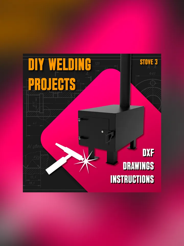 Welding Project Plans Drawings Stove 3 (DXF, PDF)