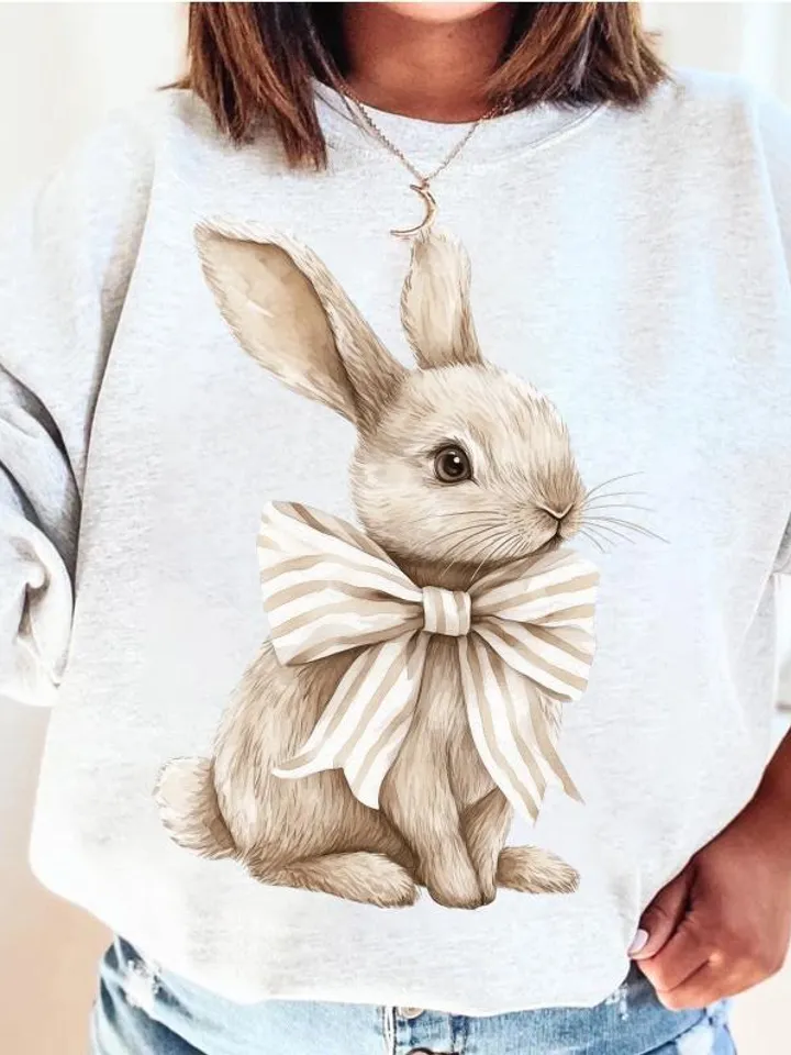 Bunny PNG, Coquette Easter, Brown Bunny Ears, Watercolor Easter Bunny, Clipart, Easter Sublimation, Happy Easter PNG, Bow Aesthetic, Preppy