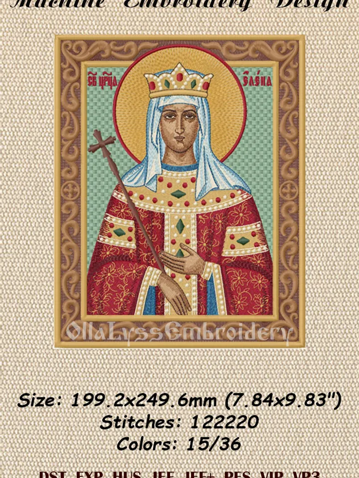 Saint Helen embroidery design