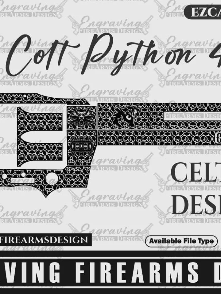 Engraving Firearms Design Colt Python 4.25 Inch Celtic Design